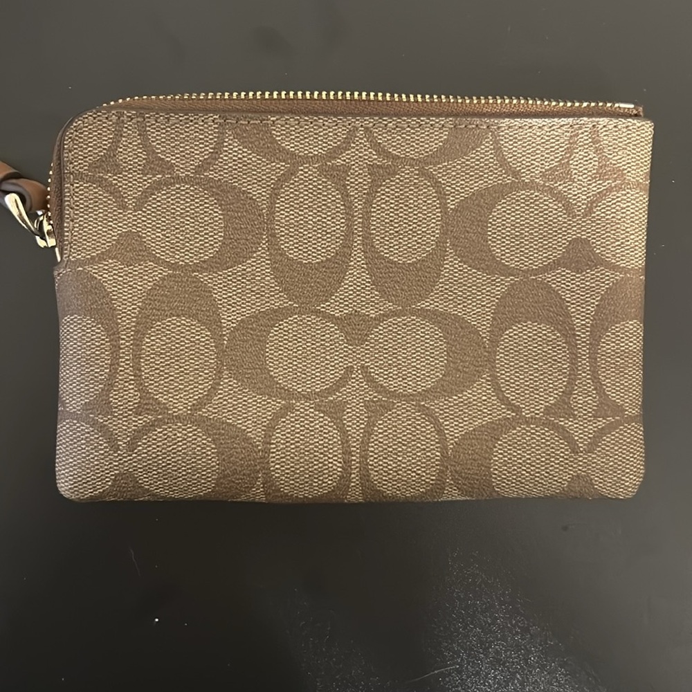 Coach Brown/Tan “C” Themed Wristlet - Picture 4 of 12